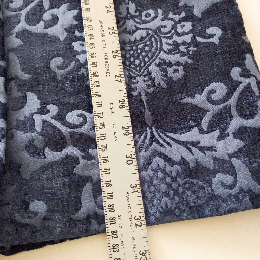 Chicos Blue Chenille Jacquard Tapestry Topper Jacket Size 4/6P - Picture 8 of 9